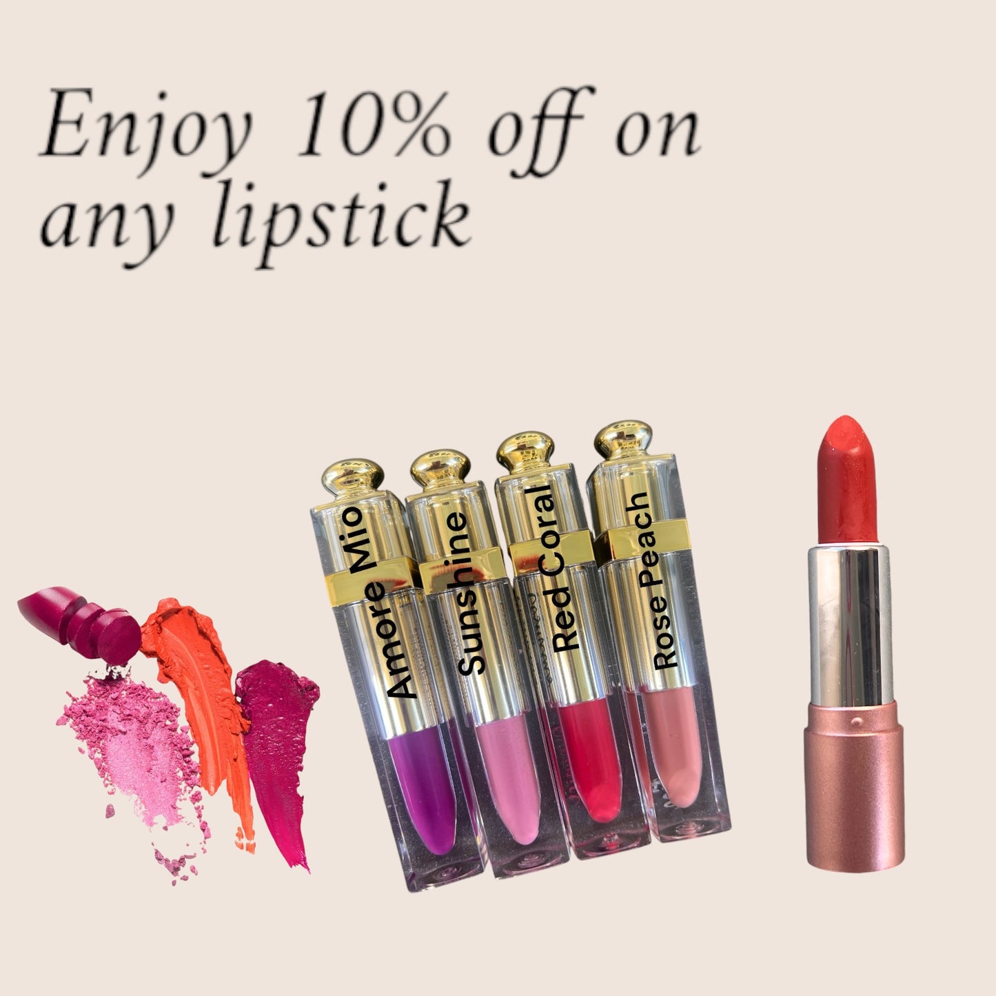 Vegan Lipstick-Long Stay, High Pigmented Colors_ Made In US with Clean Ingredients- Semmi-Matte & Glossy Finish