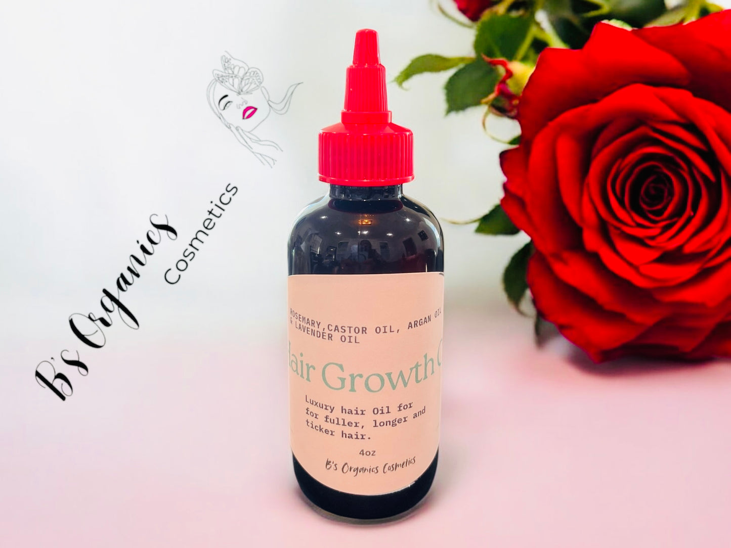 Hair Growth Oil With 4 Potent Oils Castor, Oil, Argan Oil, Rosemary Oil and Lavender Oil, no more dry hair, no more dandruff