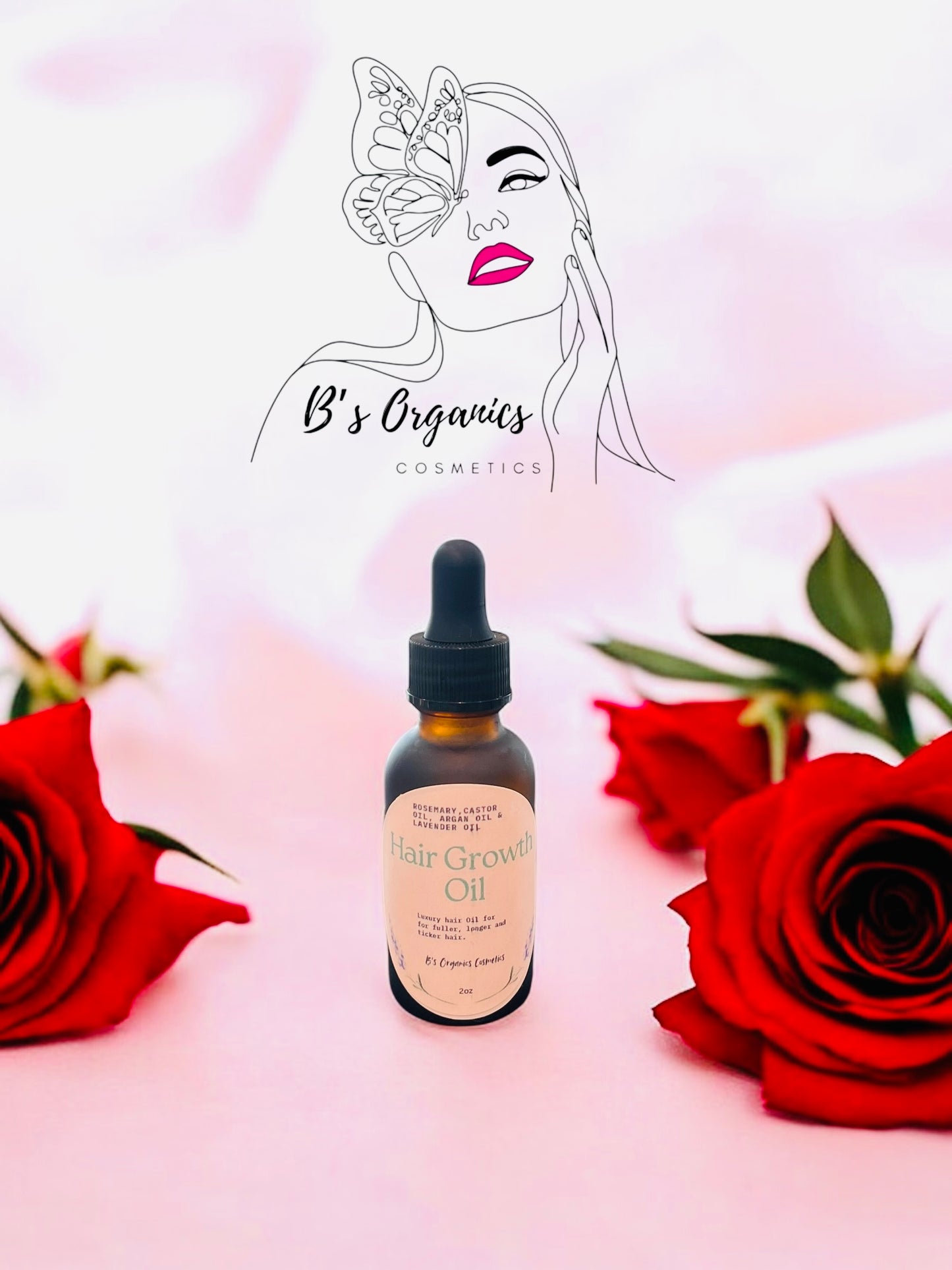 Hair Growth Oil With 4 Potent Oils Castor, Oil, Argan Oil, Rosemary Oil and Lavender Oil, no more dry hair, no more dandruff