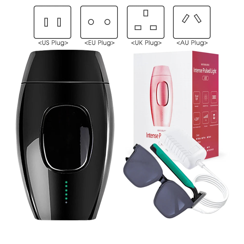At-Home Depilator IPL Hair Removal Devices 500,000 Flashes Detachable Head Permanent Laser Epilator for Women on Bikinis